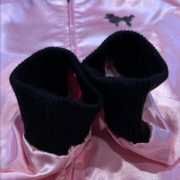 Spirit Pink Satin Sequin Poodle Jacket size Large 50s Grease Costume Halloween - Picture 13 of 17
